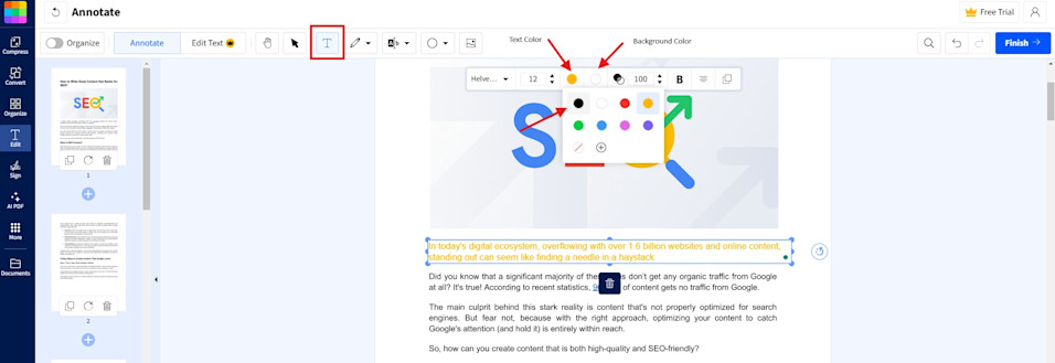 Smallpdf’s PDF Editor