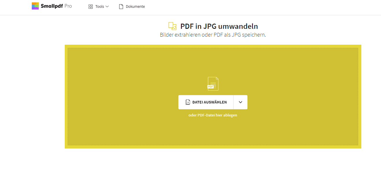 2019-09-13 PDF abflachen mit Smallpdf - online und kostenlos