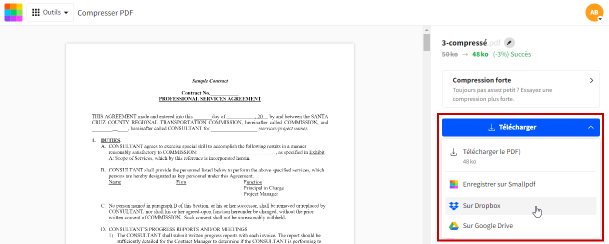2023-11-20 - Smallpdf s’intègre à Dropbox