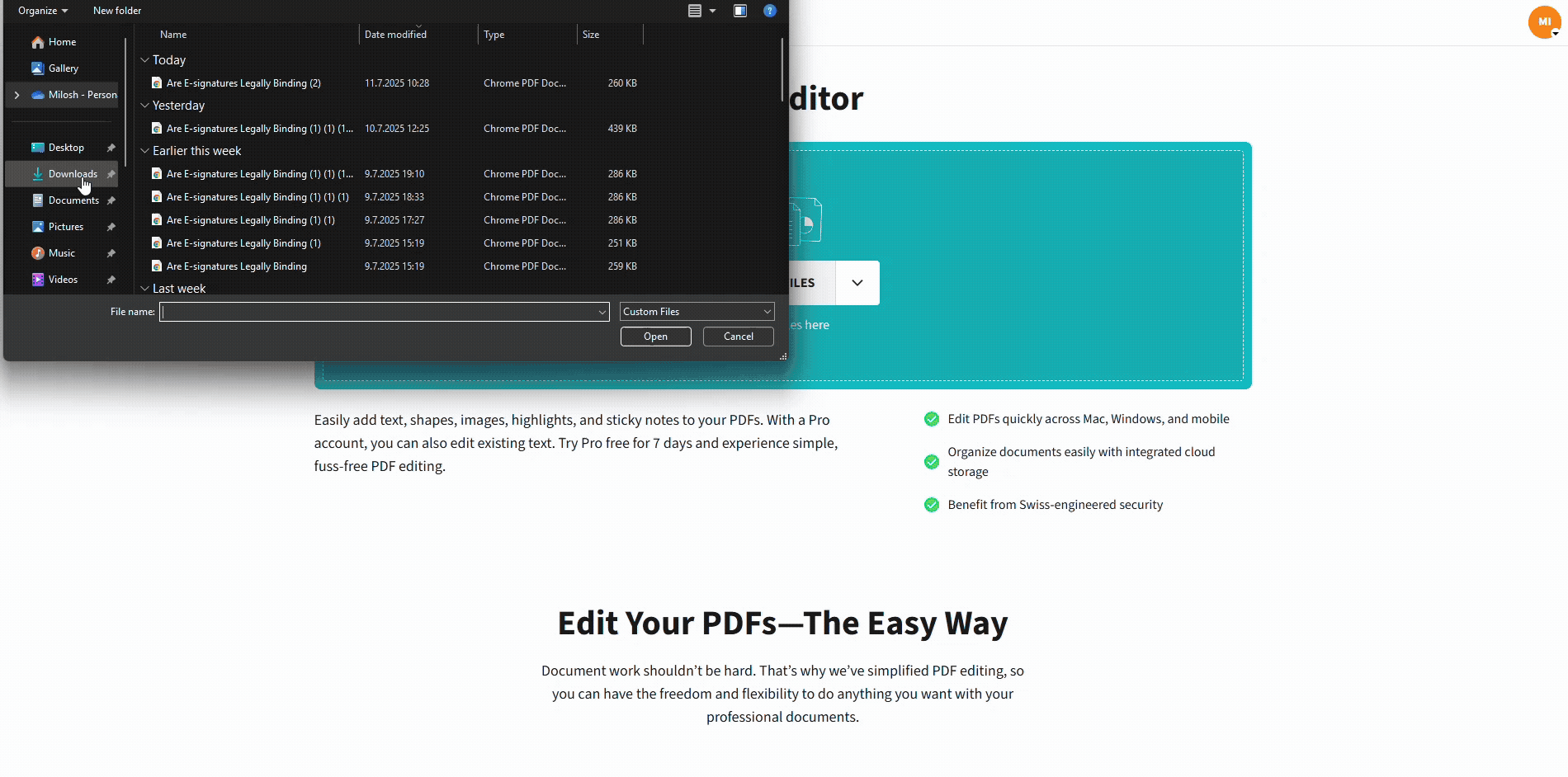 Uncheck a box in a PDF for free with Smallpdf