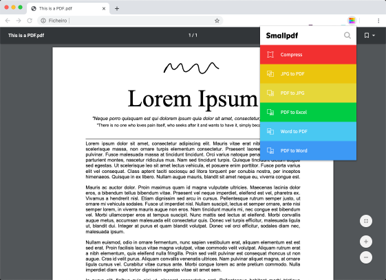 Extensão Smallpdf para Chrome
