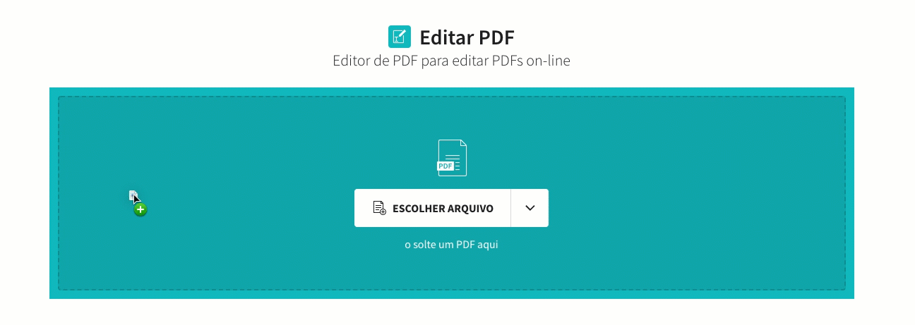 Como digitar em PDF com a ferramenta Editar PDF do Smallpdf