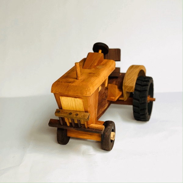 Large Wooden Tractor