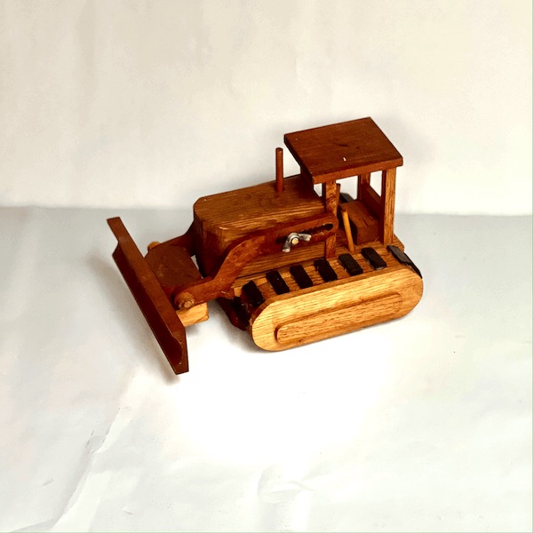 Small Wooden Bulldozer