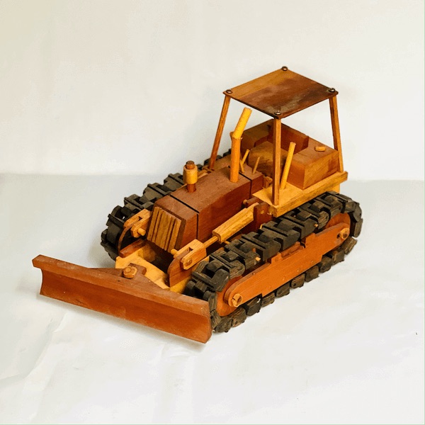 Large Wooden Bulldozer