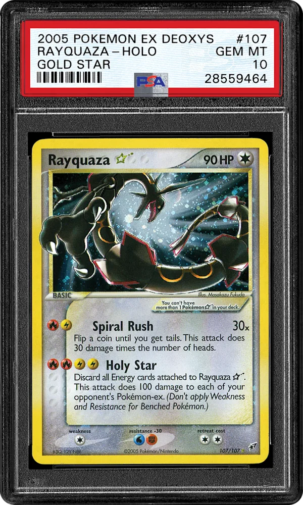PSA Set Registry: Collecting the 2005 Pokmon EX Deoxys Trading Card Game  Set - Searching for Rayquaza