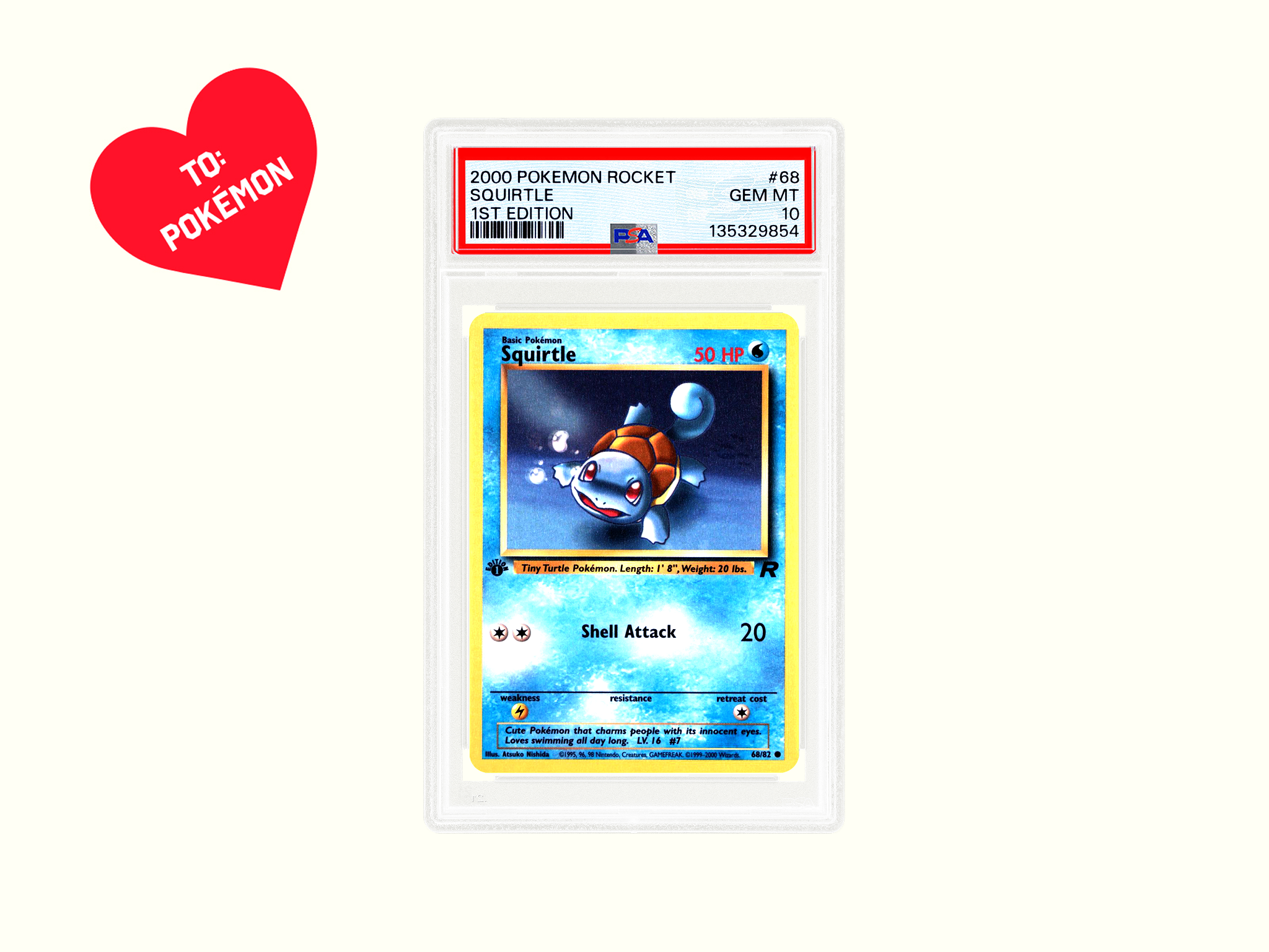 1st edition squirtle pokemon card Base Set (1st Edition) #63/102 PSA 8 Trading Rotterdam Comics From the Team Rocket set Pokemon - Squirtle (63/102) -