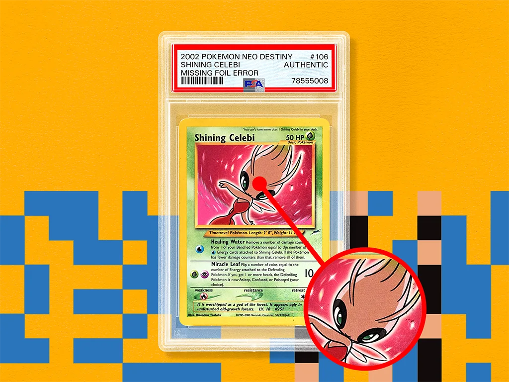 Shining Celebi missing foil error