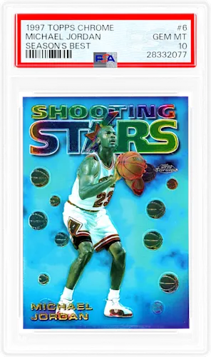 1997 TOPPS CHROME SEASON'S BEST #6 MICHAEL JORDAN PSA 10