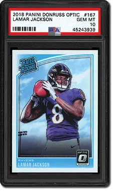 lamar jackson graded rookie card Amazon.com: Graded 2018 Panini Donruss Lamar Jackson #317 Rookie RC Football  Card PSA 10 Gem Mint : פריטי אספנות ואמנות main image 0
