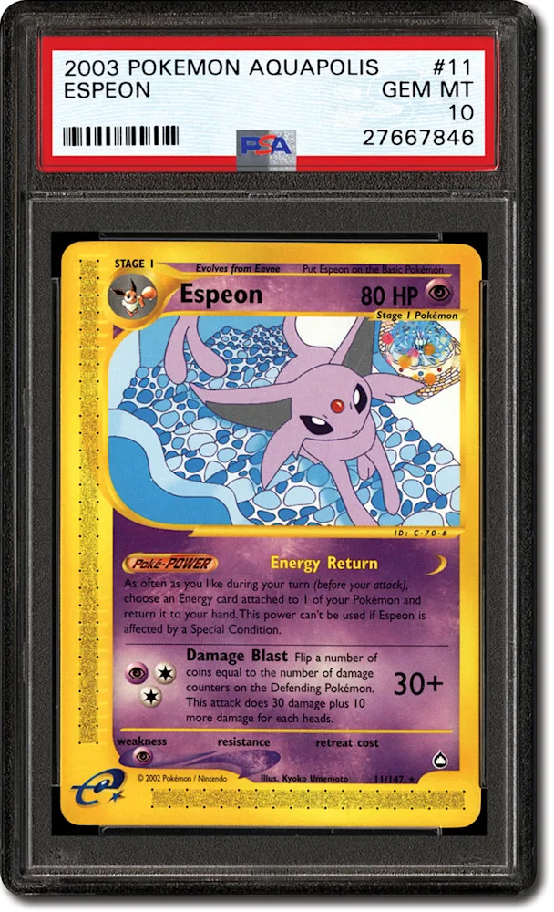 PSA Set Registry: Collecting the 2003 Pokmon Aquapolis Set - Its Appeal Is  "Crystal" Clear