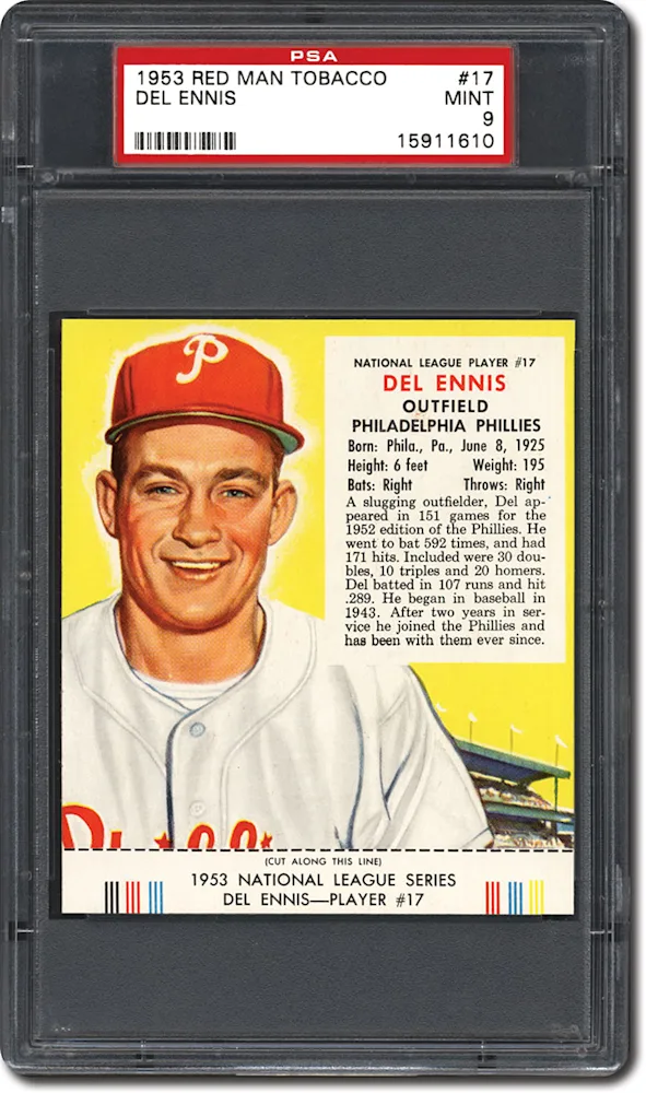PSA Set Registry: Collecting the 1953 Red Man Tobacco Baseball Card Set