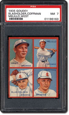 Collecting The Tough But Colorful 1935 Goudey 4-in-1 Baseball Card Set ...