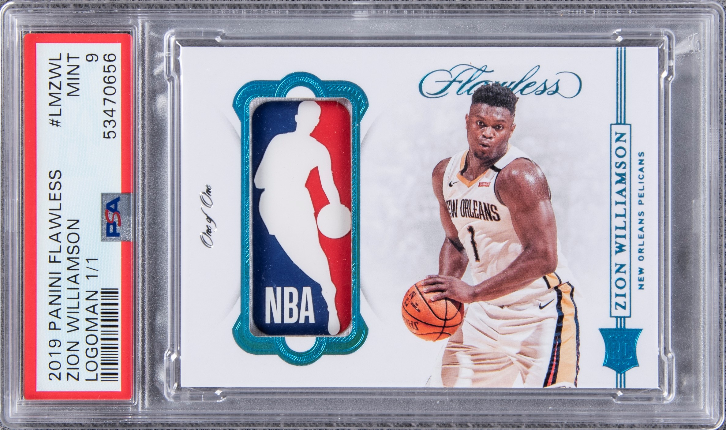 Zion Williamson 1 of 1 Flawless Logoman Card Goes From Break, to 