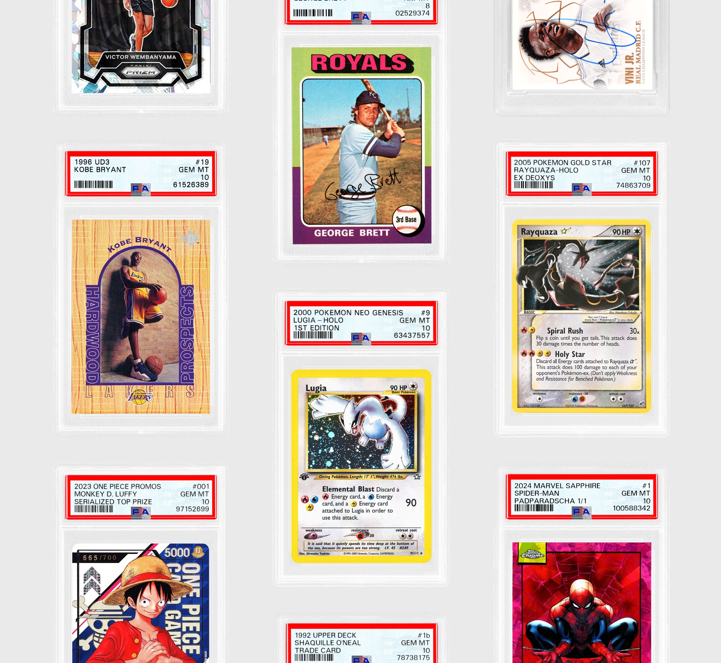 diamond graded cards 11th Street Design | Yard Card Set | Realistic Colored Diamonds Black Gold  White main image 1
