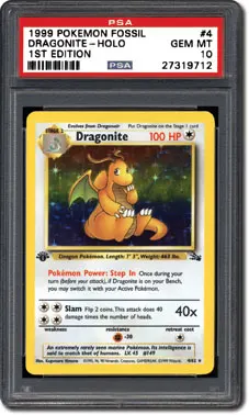 PSA Set Registry: Collecting the 1999 Pokémon Fossil 1st Edition
