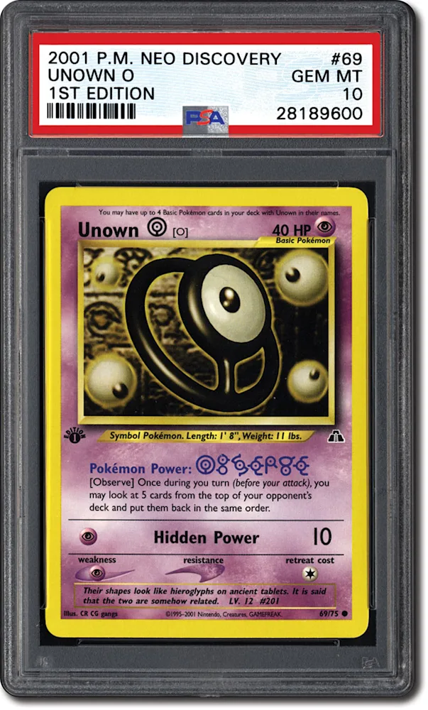PSA Set Registry: Collecting the 2001 Pokémon Neo Discovery 1st