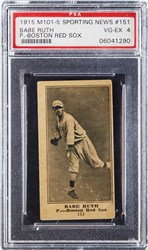 1915 M101-5 Sporting News Babe Ruth #151 (P.-Boston Red Sox)