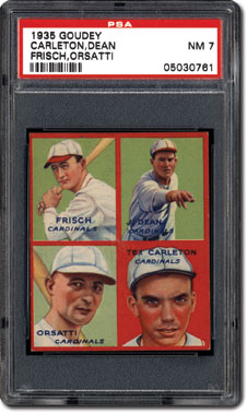 Collecting The Tough But Colorful 1935 Goudey 4-in-1 Baseball Card Set ...