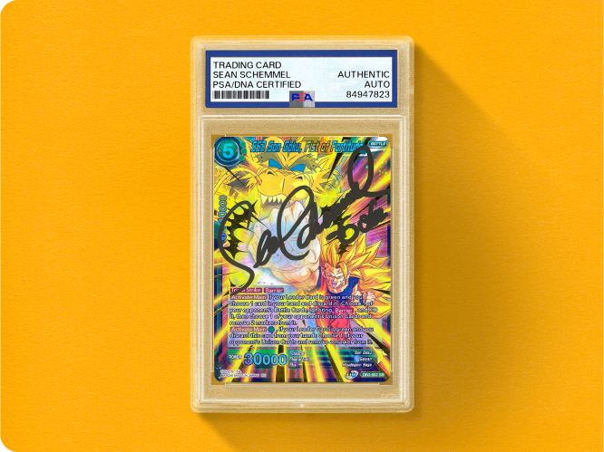 Reserved Sean store Schemmel Signed Goku cards