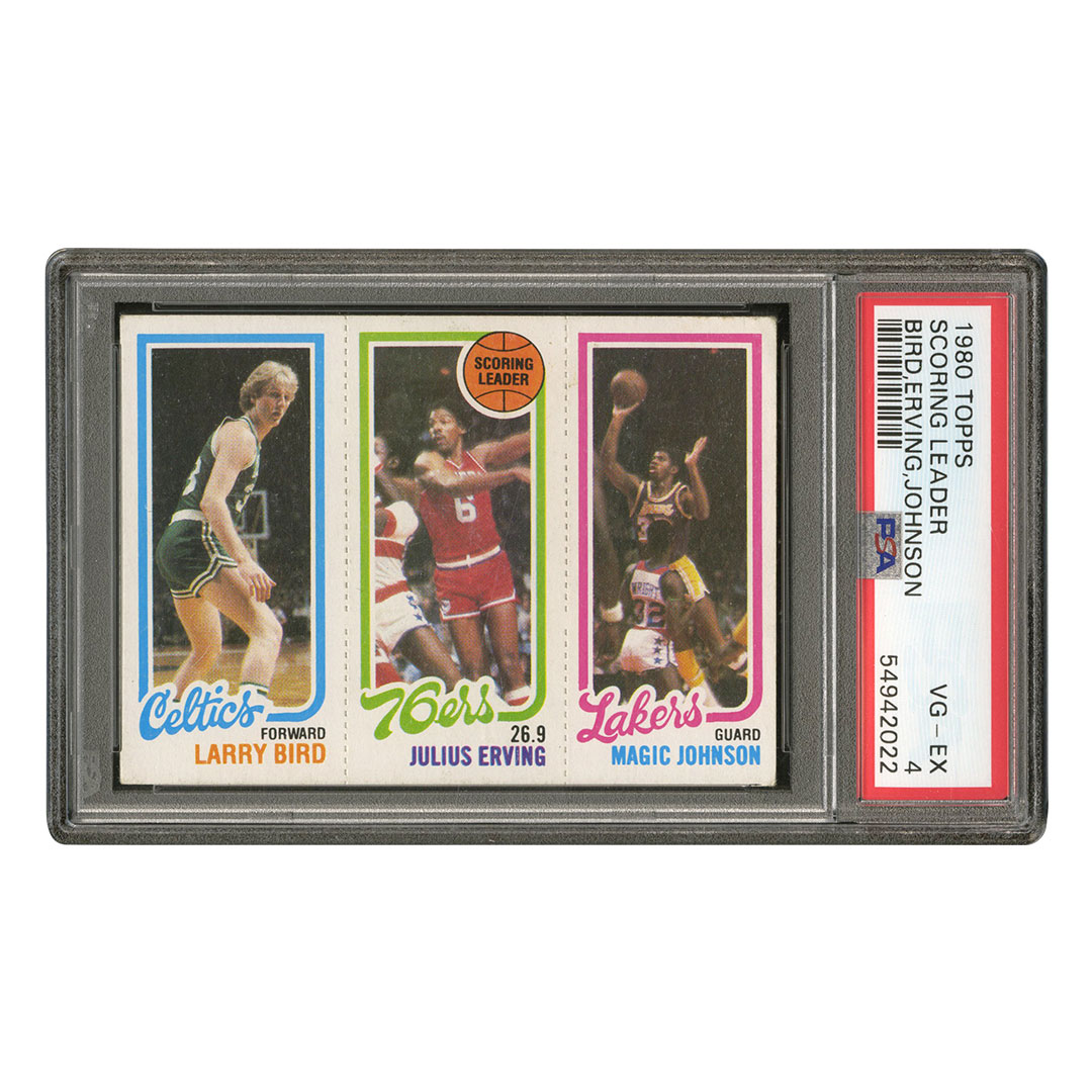 Rare Larry Bird/Julius Erving/Magic Johnson Rookie Card Goes
