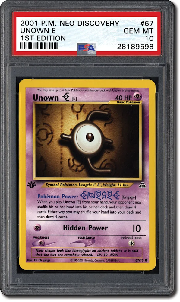 PSA Set Registry: Collecting the 2001 Pokémon Neo Discovery 1st