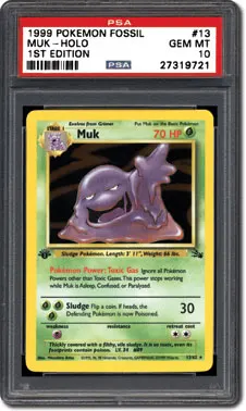 PSA Set Registry: Collecting the 1999 Pokémon Fossil 1st Edition