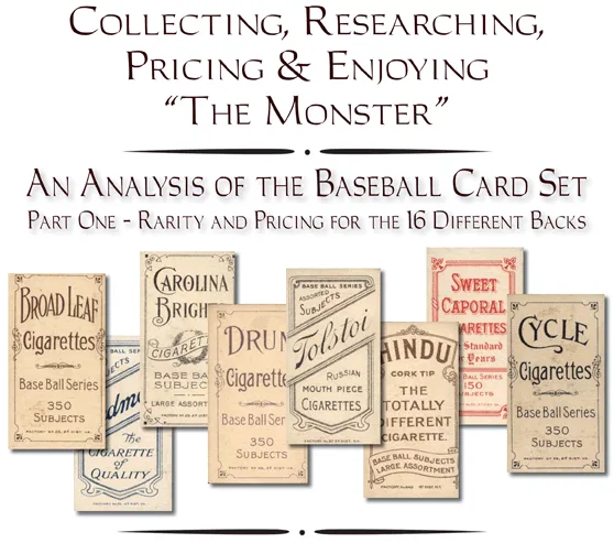 Collecting, Researching, Pricing & Enjoying 'The Monster': An Analysis of  the Baseball Card Set, Part One - Rarity and Pricing for the 16 Different  Backs