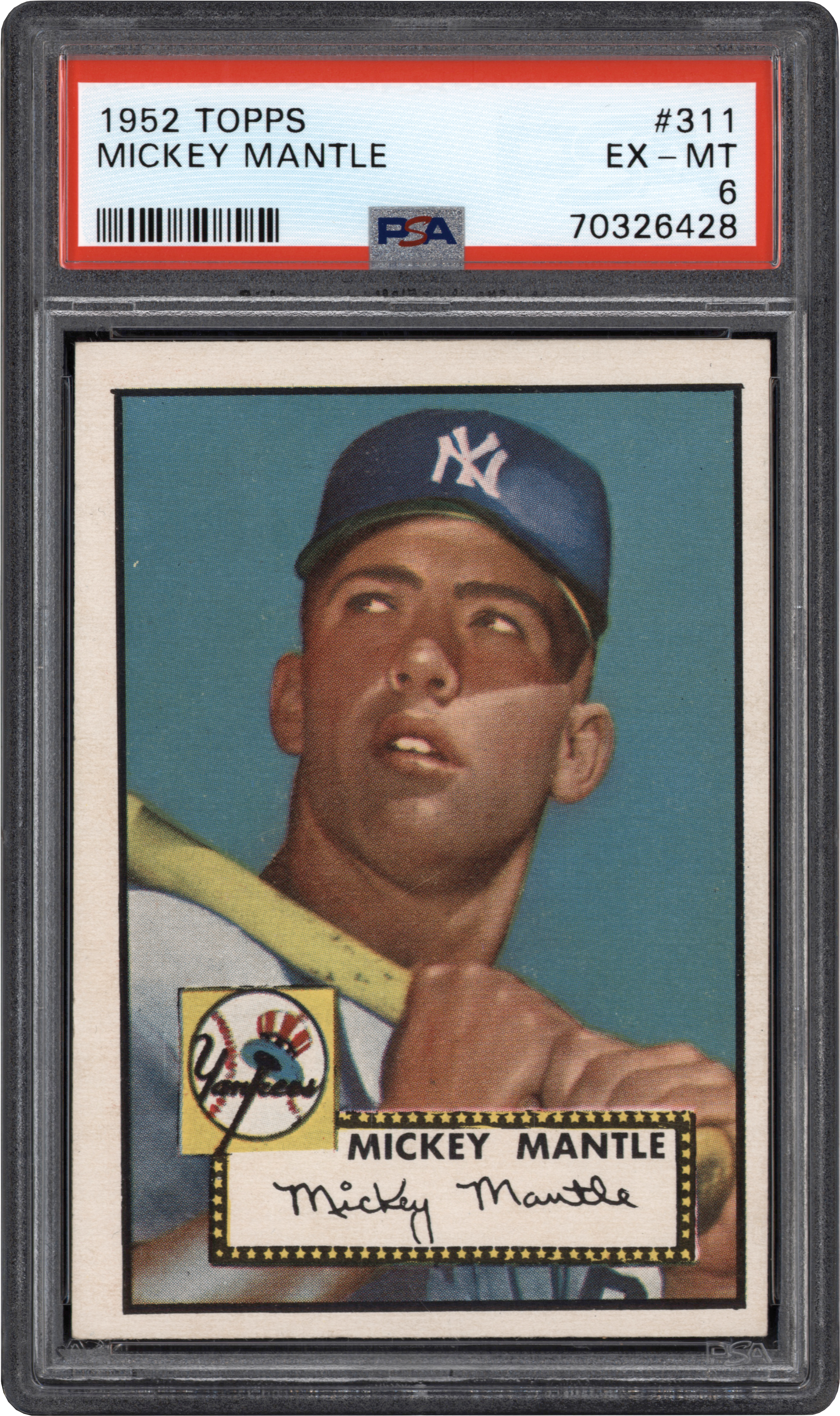 Extraordinary Pele Rookie Card, PSA 6 1952 Topps Mickey Mantle, And ...