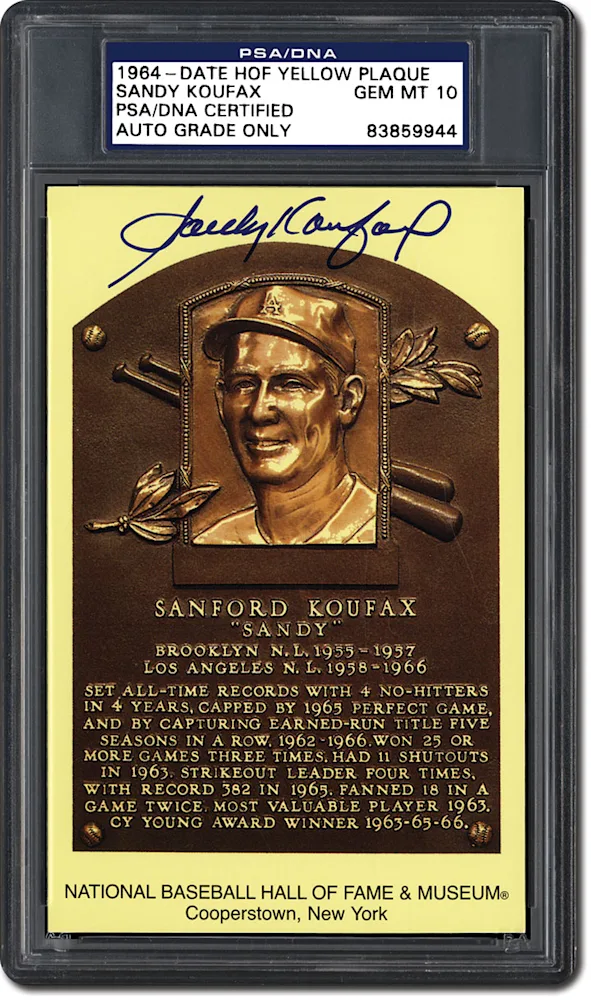 PSA/DNA Set Registry: Collecting 1964-Date Baseball Hall of Fame
