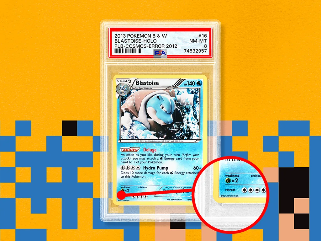 Blastoise Cosmos 2012 copyright error