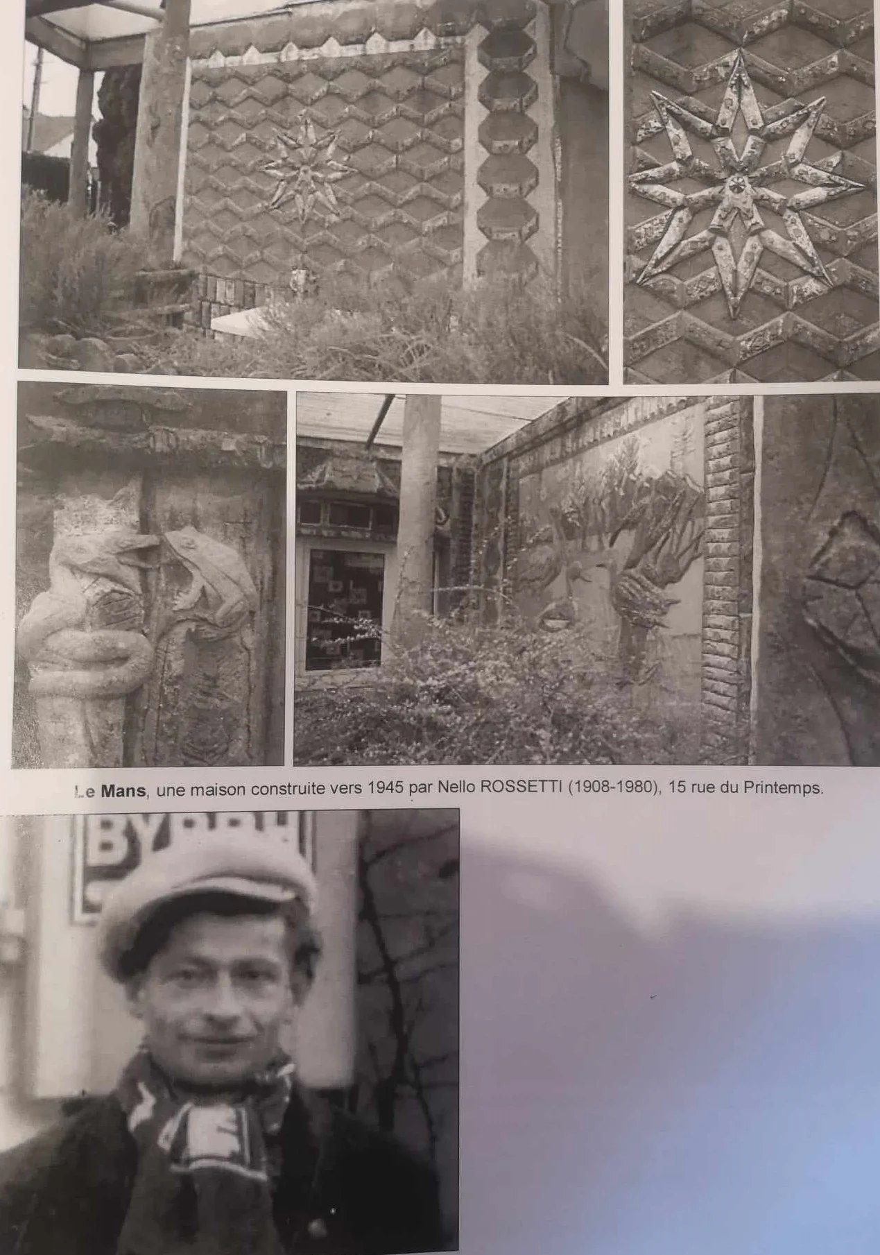 Nello Rossetti apparaissant dans une revue consacrée aux cimentiers italiens au Grand-Lucé par Yves Piraux