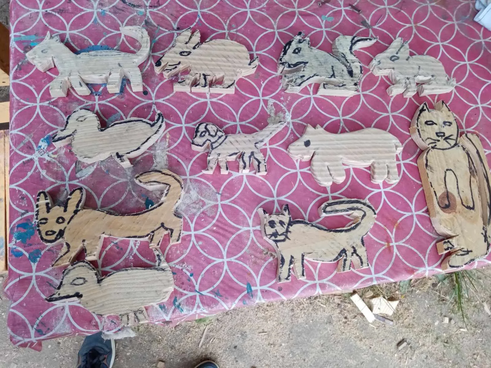 un des clichés/sms envoyés par Jean-Claude pour me montrer l'avancée de ses réalisations.