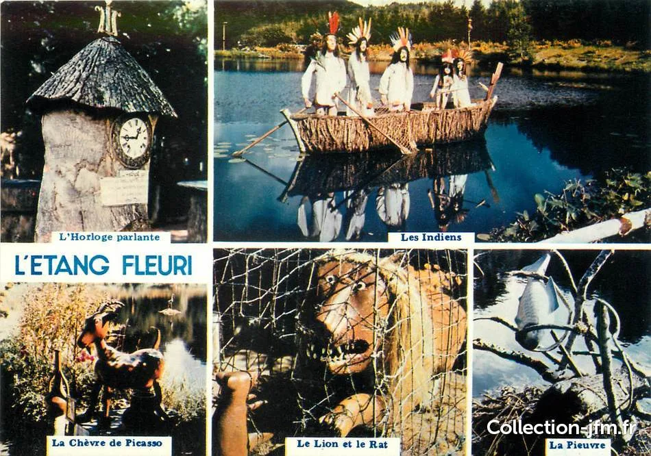 L'étang fleuri en carte postale