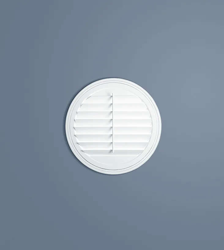 Circle stand alone window shutters specialty shape.