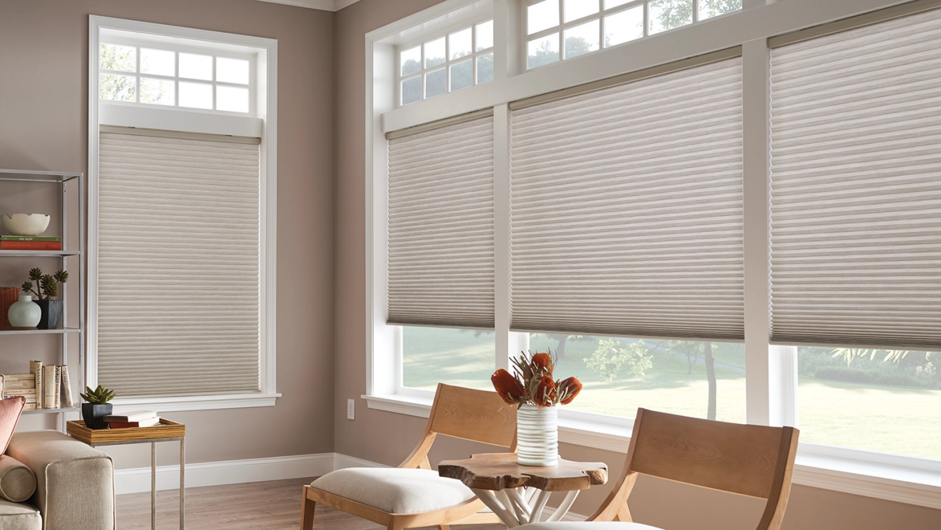 Perfect Lift Window Treatment Cut-to-Width Anchor Gray Cordless Light  Filtering Eco Polyester Honeycomb Cellular Shade 43.5 in. W x 64 in. L  QNGR434640 - The Home Depot
