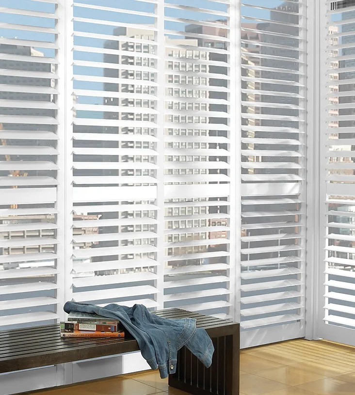 Divider rails on window shutters provide additional support, ensuring long-lasting durability and stability.