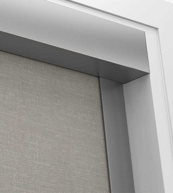 Roller Shade with pocket and continuous loop control.