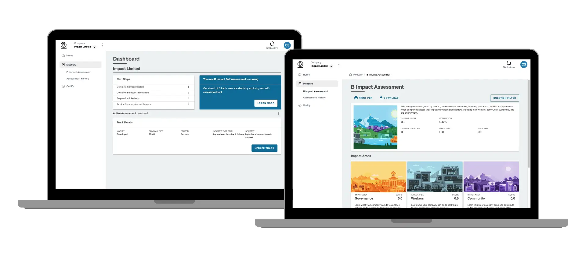 B Impact - Measure Screenshot