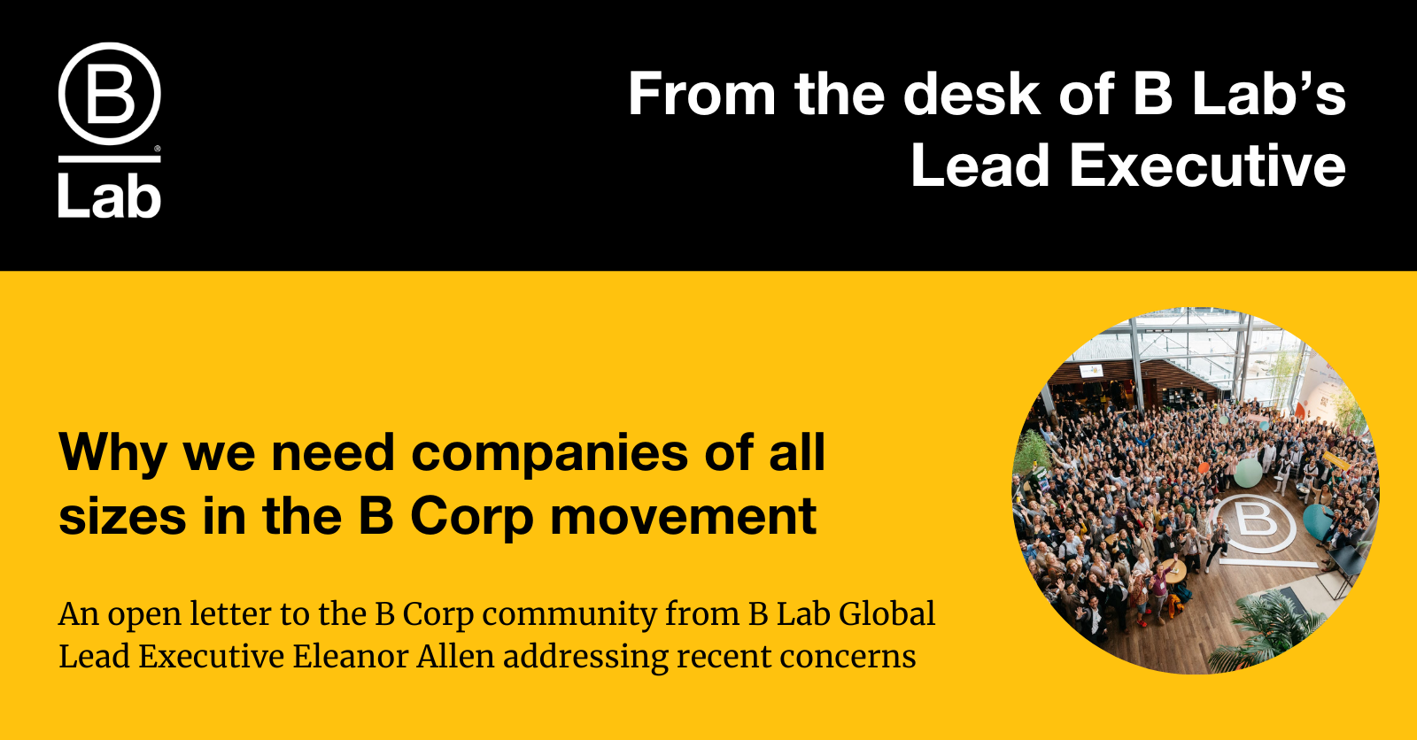 B Lab Global’s Lead Executive Addresses Concerns About The Inclusion Of ...