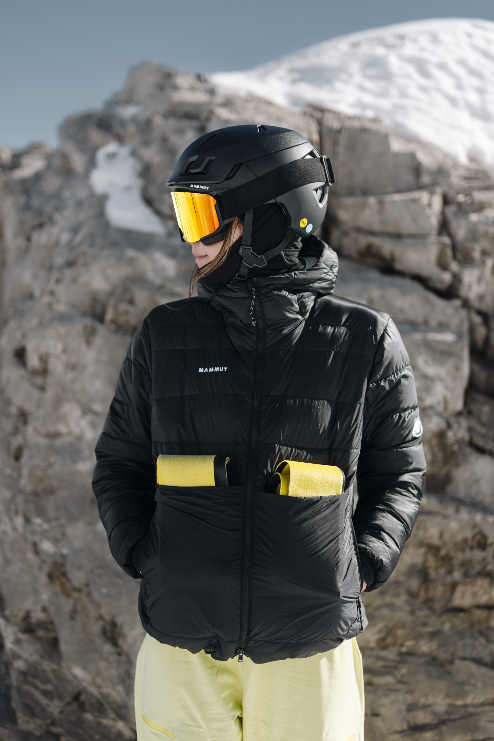 MANA ミンクファー・チューブストームバックベルト Haute Route MIPS Twiceme Helmet | Mammut