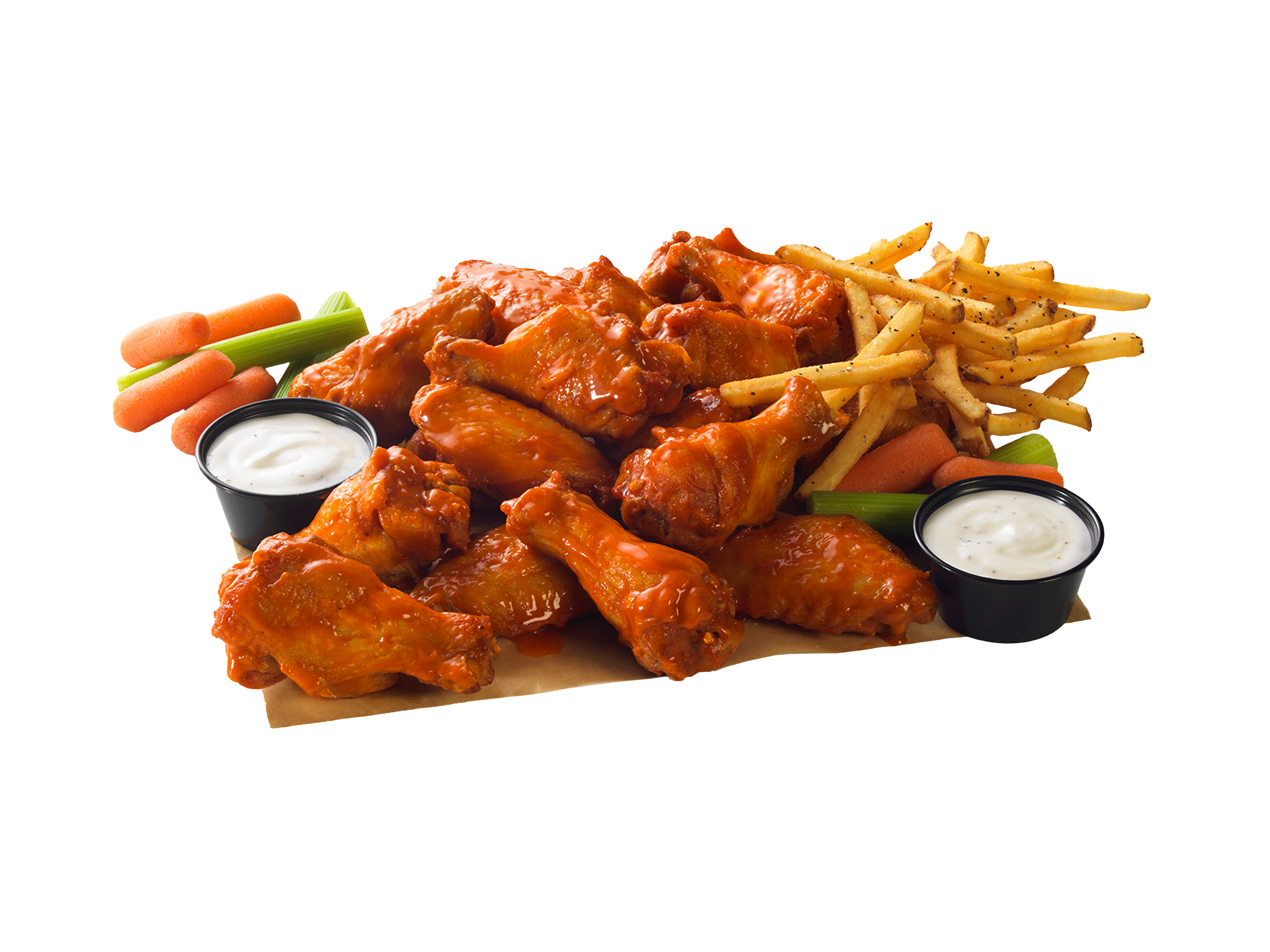 hot wings and french fries