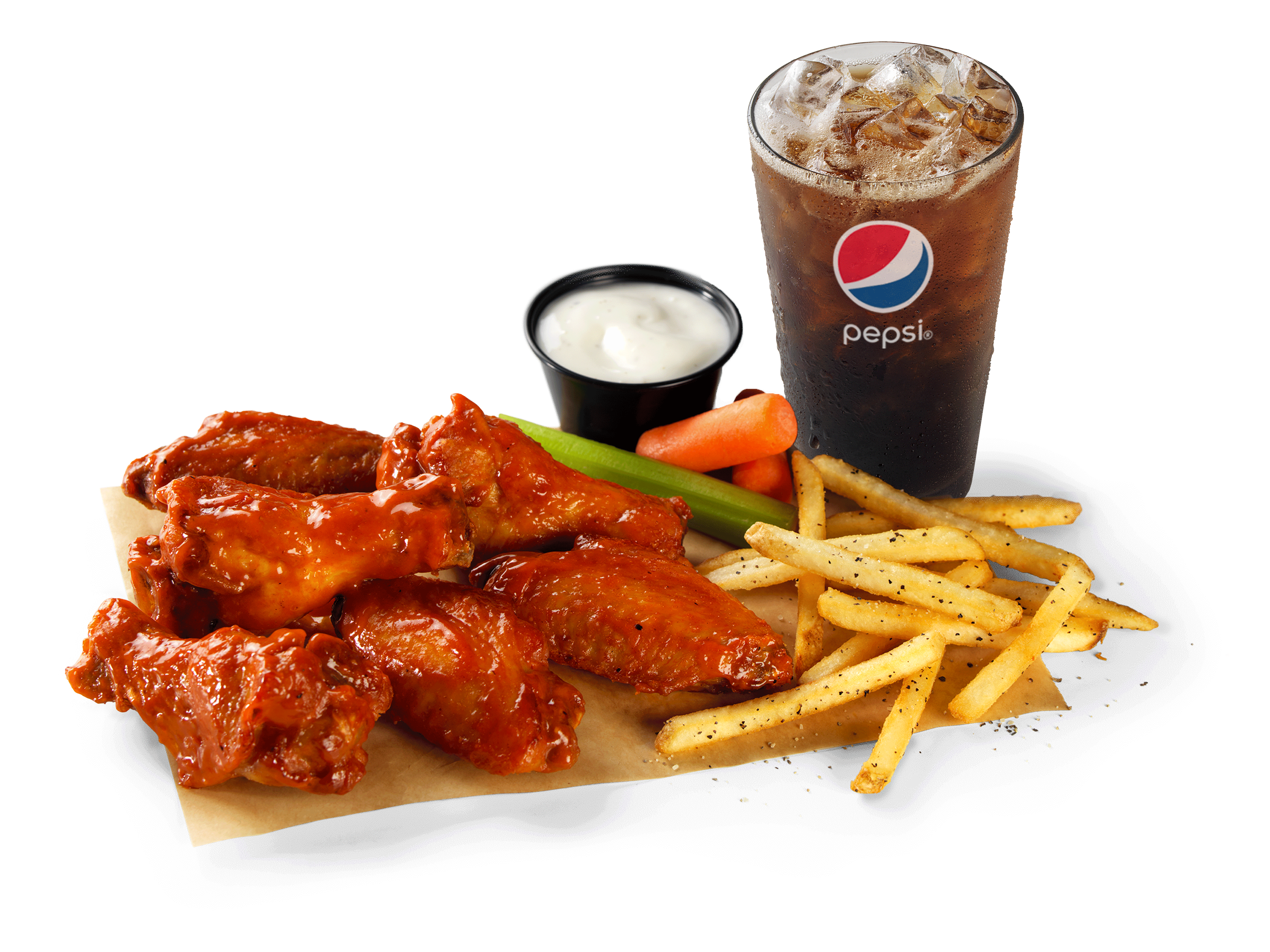 Traditional Wings Lunch Combo (6 ct) - Nearby For Delivery or Pick Up