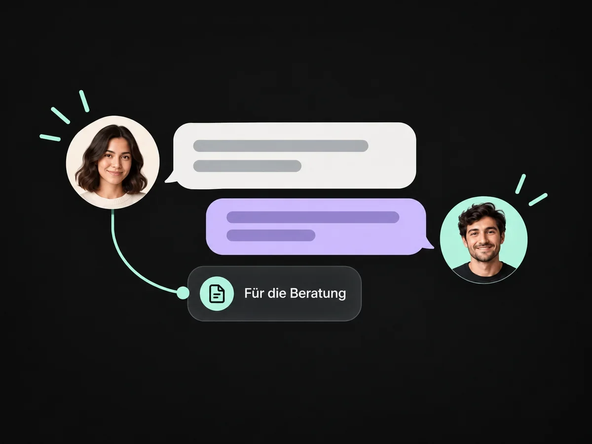 Example: Customer messages and internal consultation notes stay together.