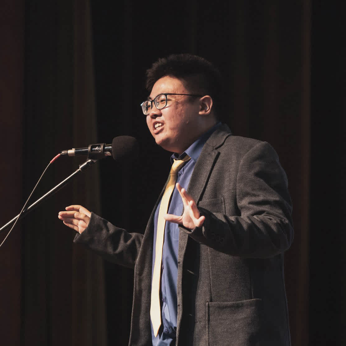 Brendan giving a talk
