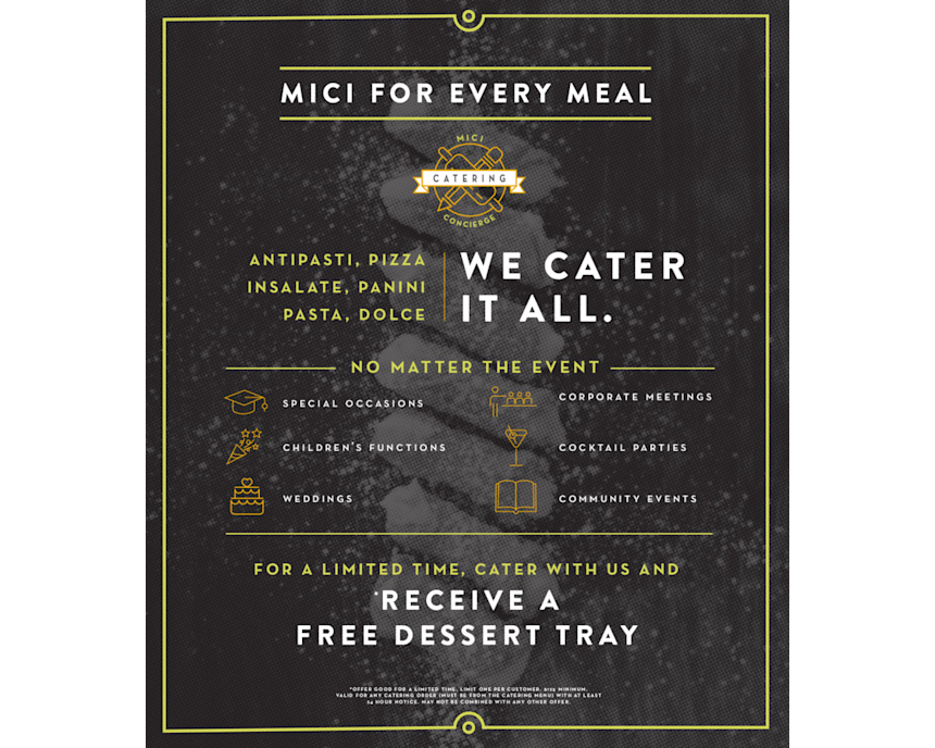 Mici Handcrafted Italian – Catering POS Sign 1