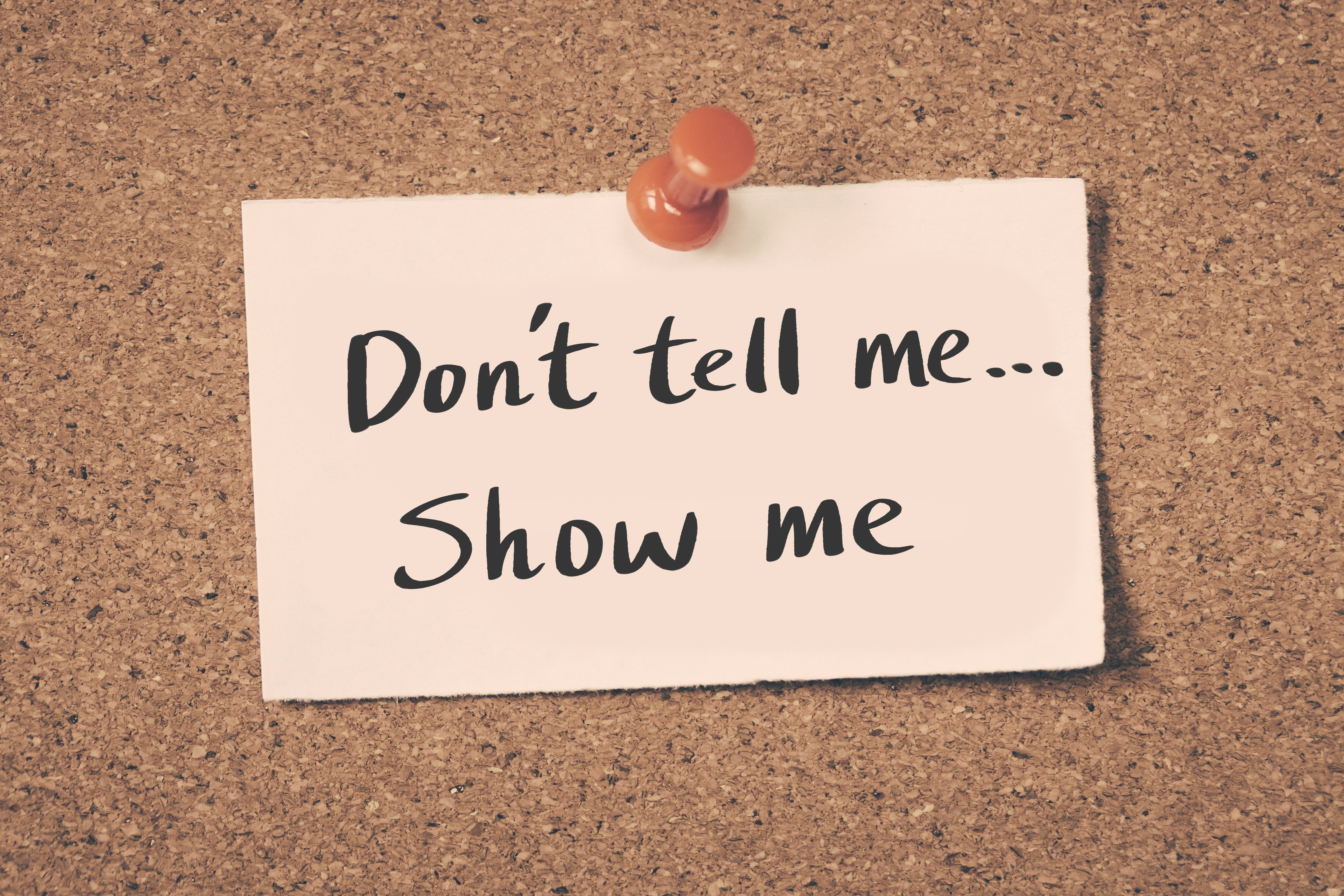 When it comes to creating great marketing content, show don’t tell.