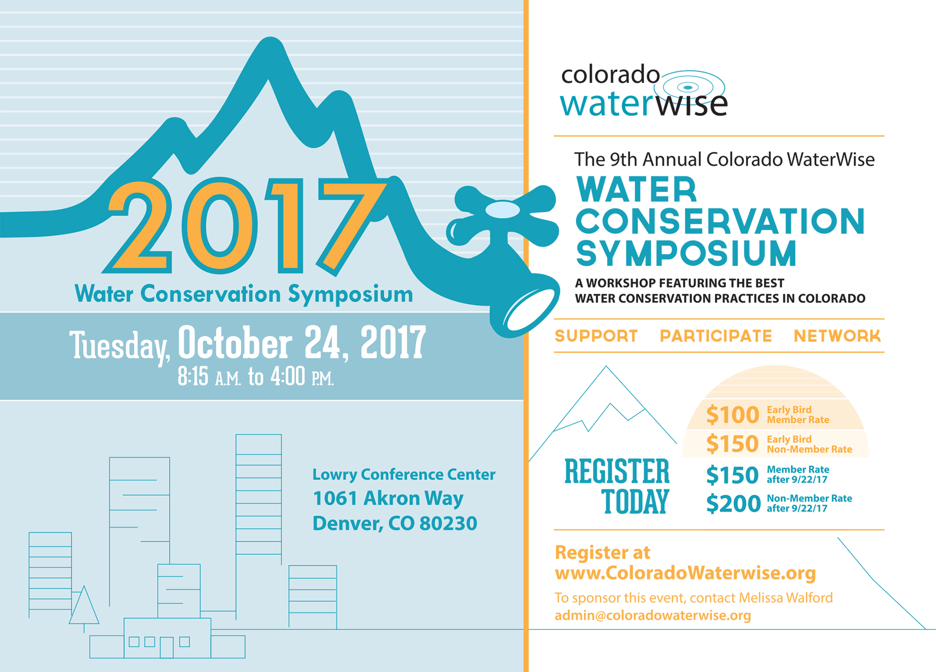 Colorado WaterWise – Water Summit Save The Date 2017