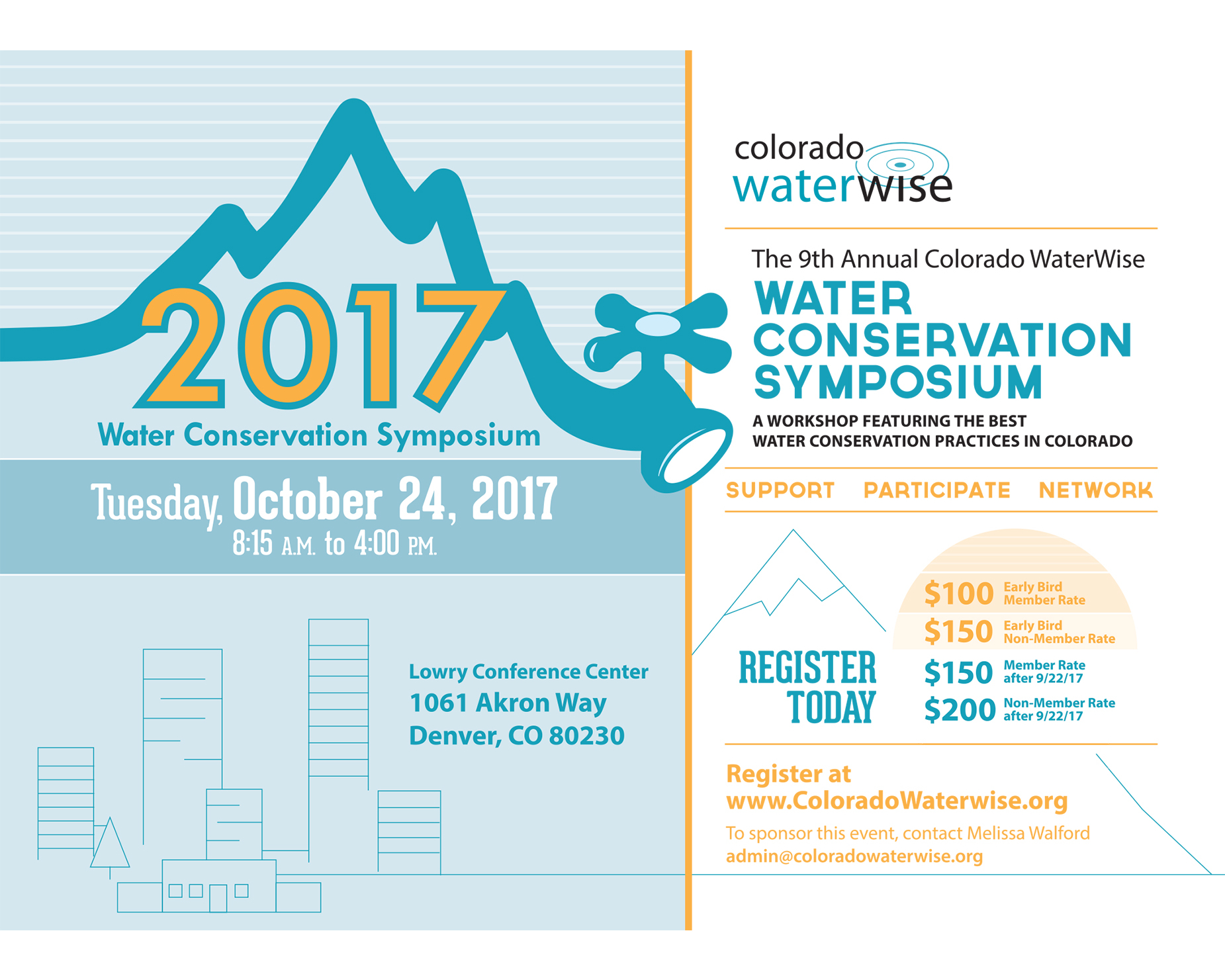 Colorado WaterWise – Water Summit Save The Date 2017