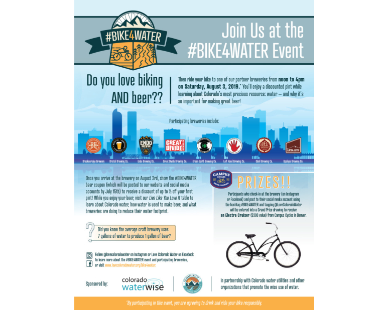 Colorado WaterWise – Bike4Water Flyer